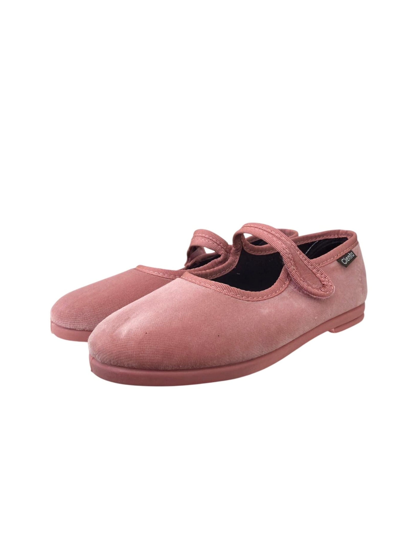 BALLERINE CIENTA VELLUTO ROSA