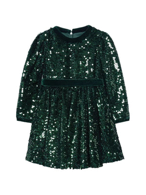 ABITO PAILLETTES VERDE ABEL & LULA