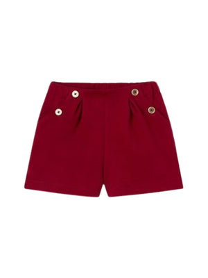 SHORTS MAYORAL VELLUTO ROSSO BAMBINA
