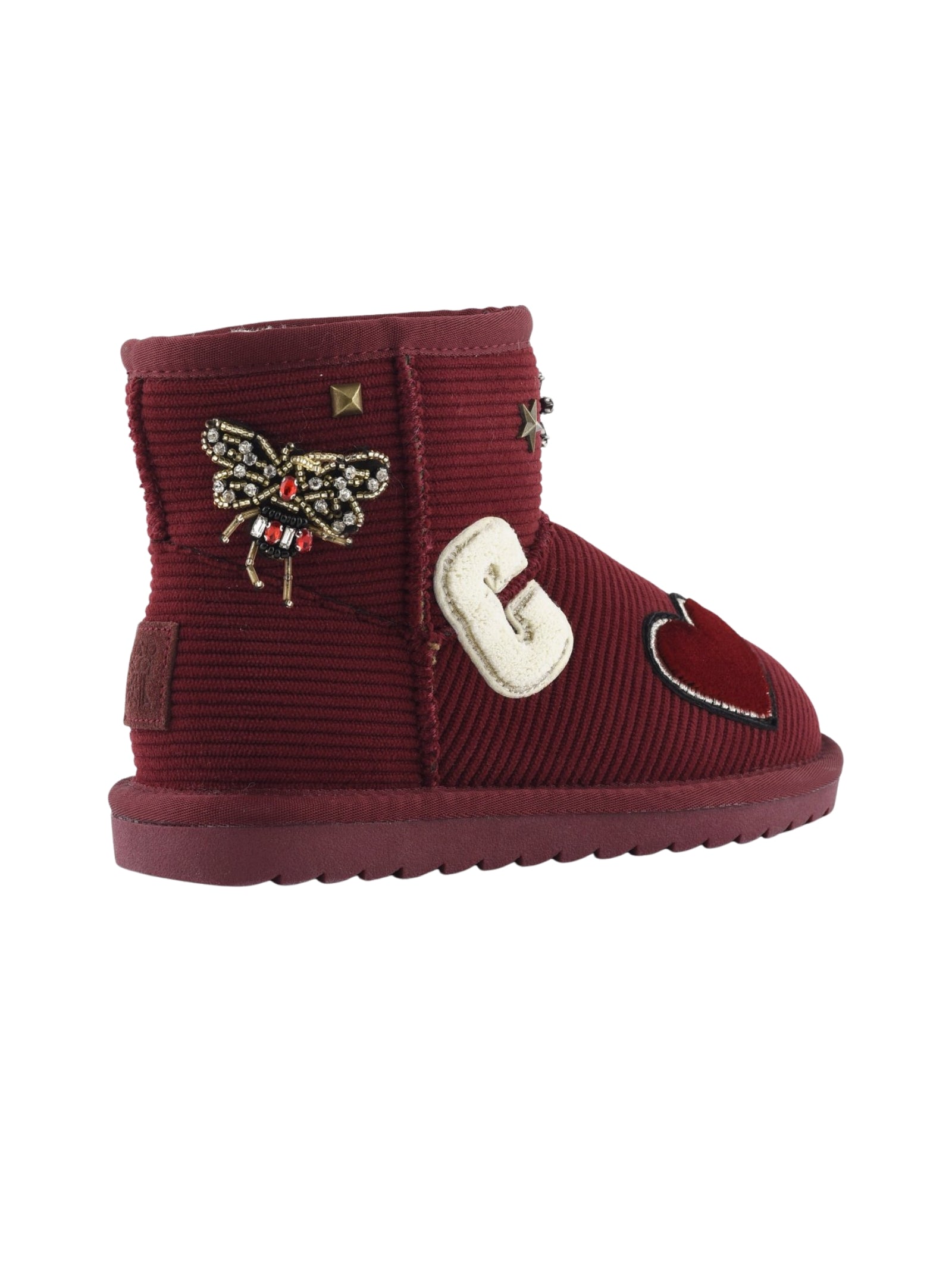 STIVALE IN VELLUTO A COSTE COLORS OF CALIFORNIA BORDEAUX