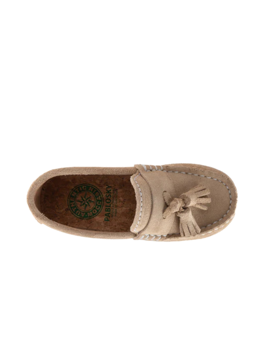 MOCASSINI CON NAPPINE CAMOSCIO BEIGE PABLOKSY