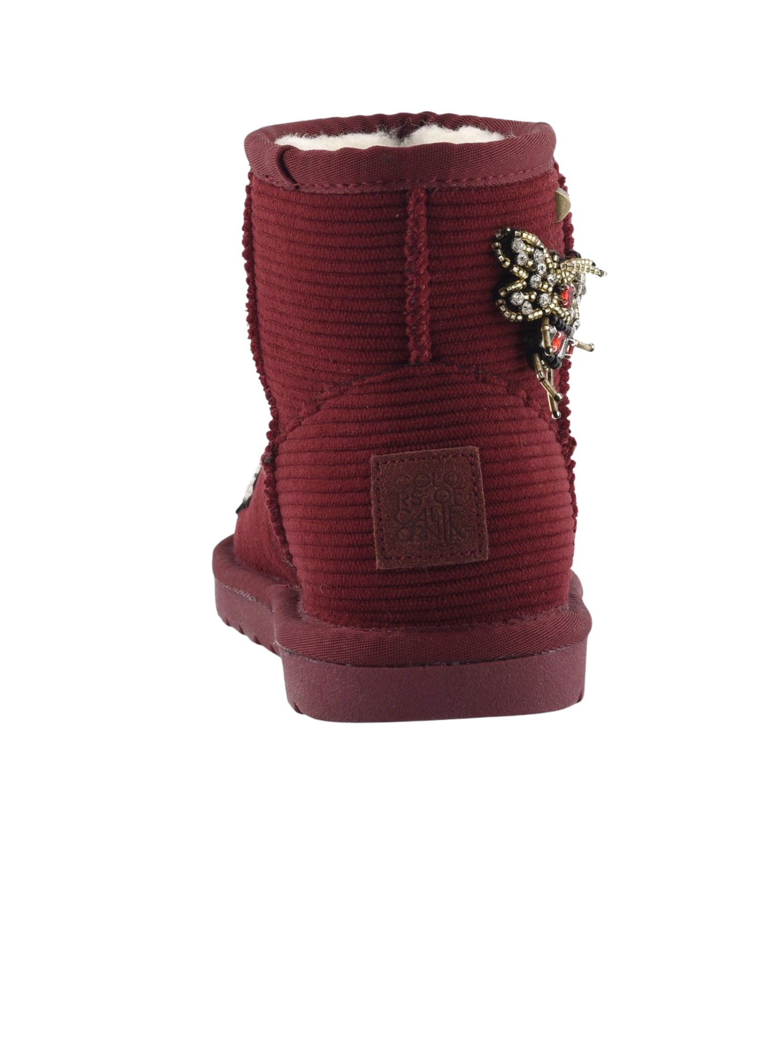 STIVALE IN VELLUTO A COSTE COLORS OF CALIFORNIA BORDEAUX