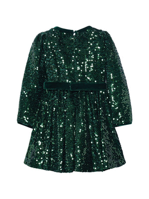 ABITO PAILLETTES VERDE ABEL & LULA