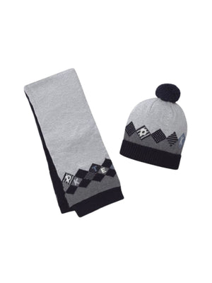 SET SCIARPA E CAPPELLO GRIGIO BLU MAYORAL