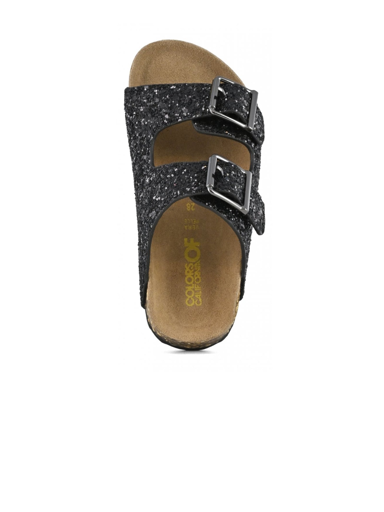 SANDALI COLORS OF CALIFORNIA GLITTER NERO BAMBINA