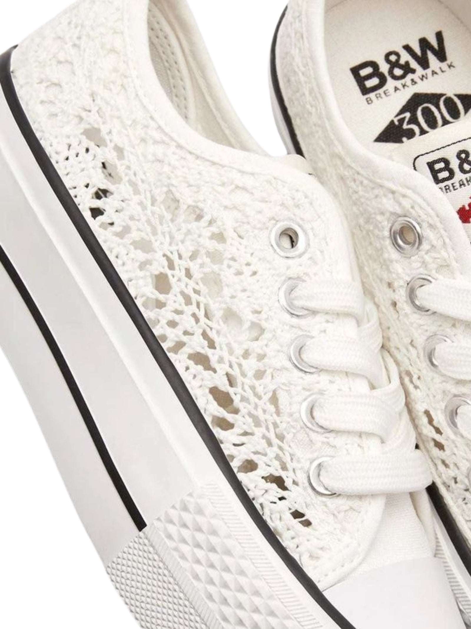 SNEAKERS BAMBINA B&W PIZZO PLATFORM