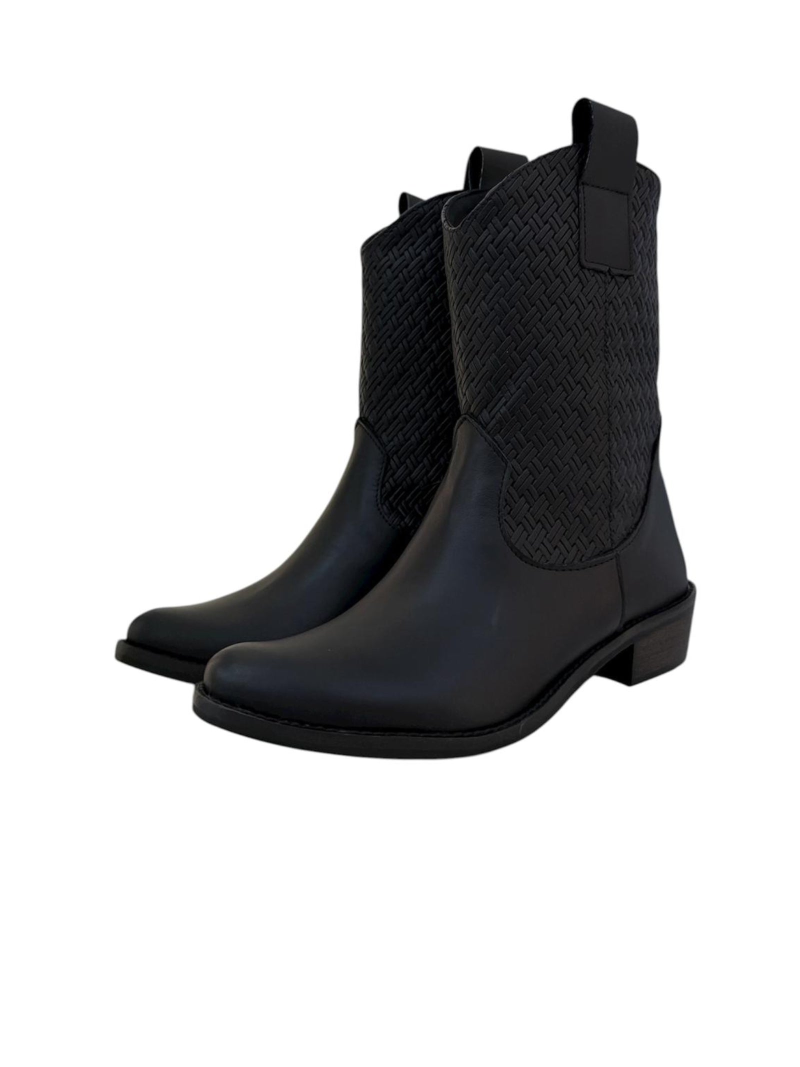 CAMPEROS NERO BAMBINA IN PELLE