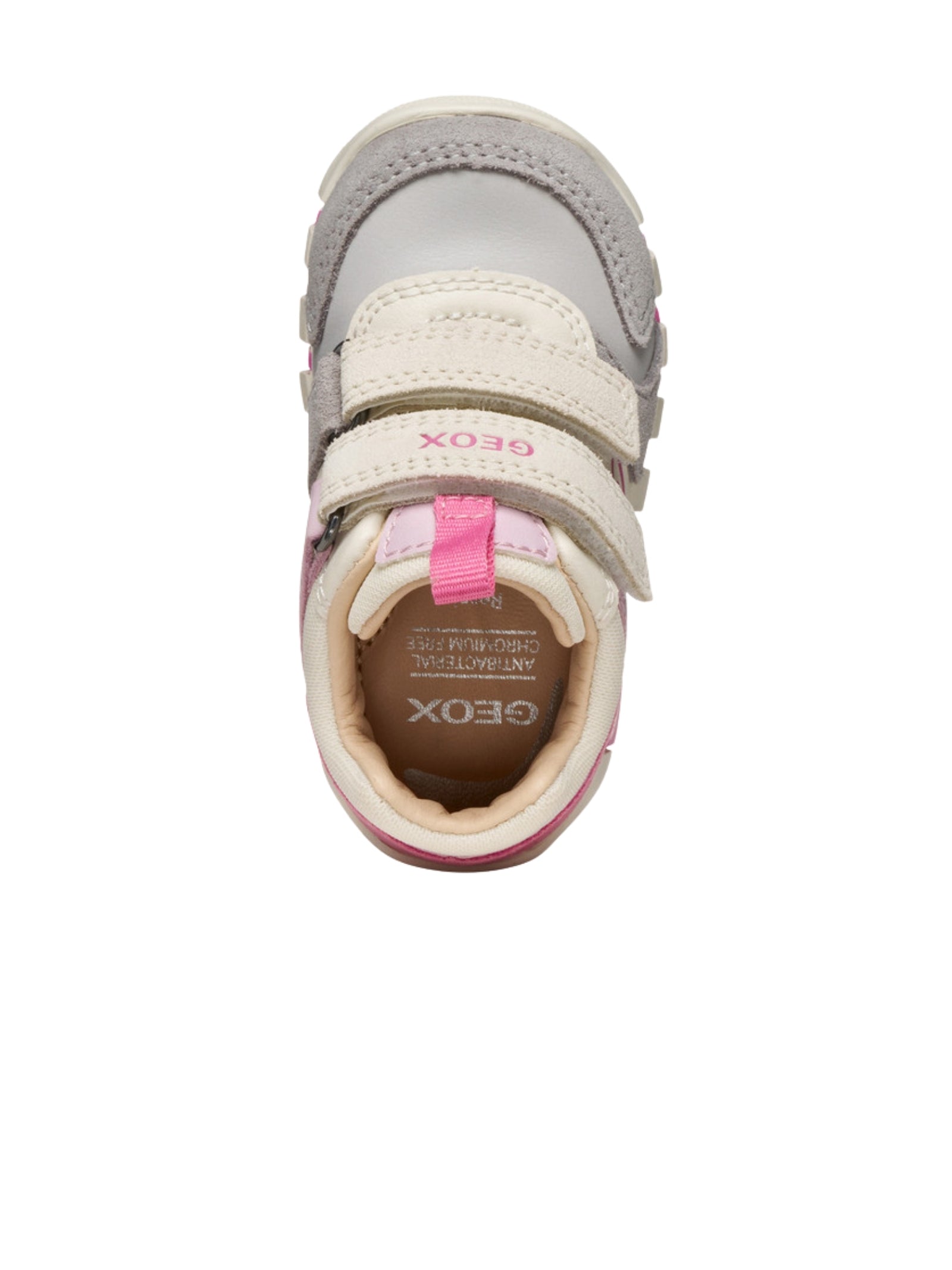 SNEAKERS GREY FUCSIA GEOX BAMBINA