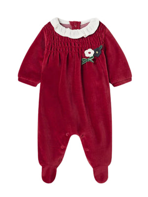 TUTINA NEONATA VELLUTO ROSSO MAYORAL