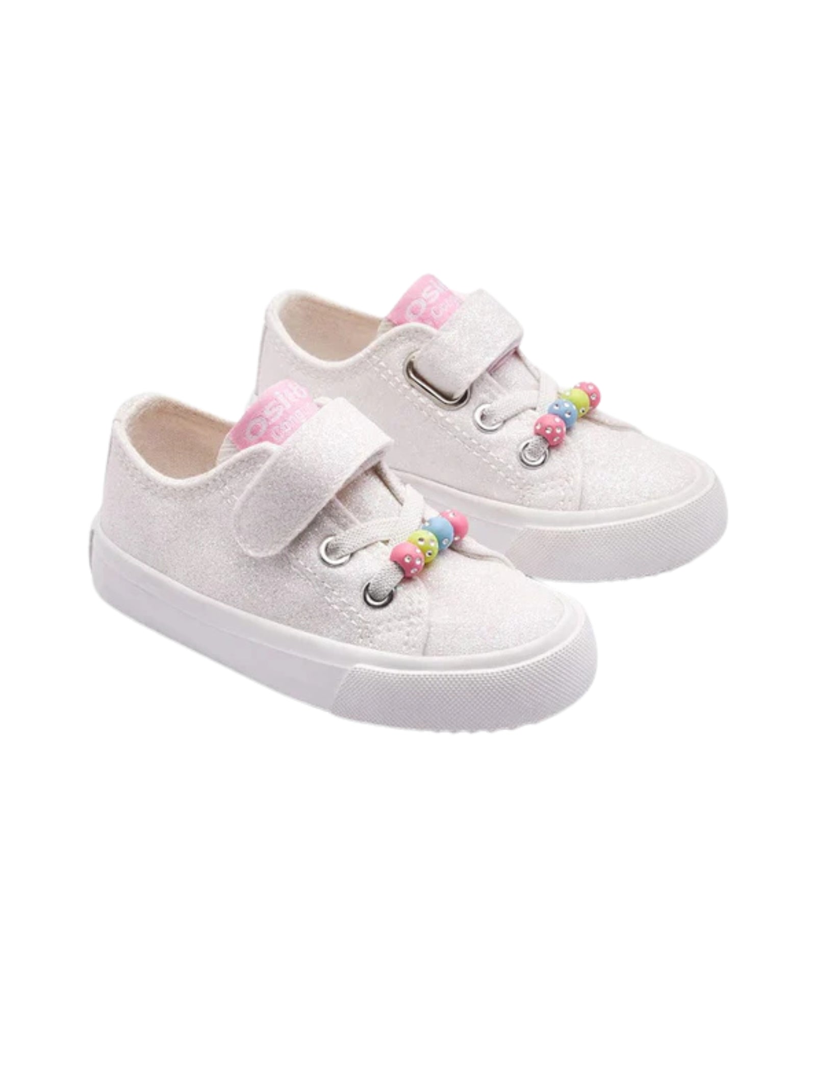 SNEAKERS BAMBINA OSITO  GLITTER WHITE