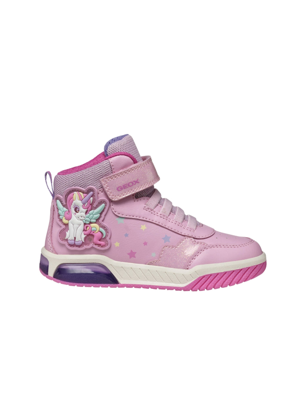 SNEAKERS UNICORNO LUCI ROSA GEOX BAMBINA