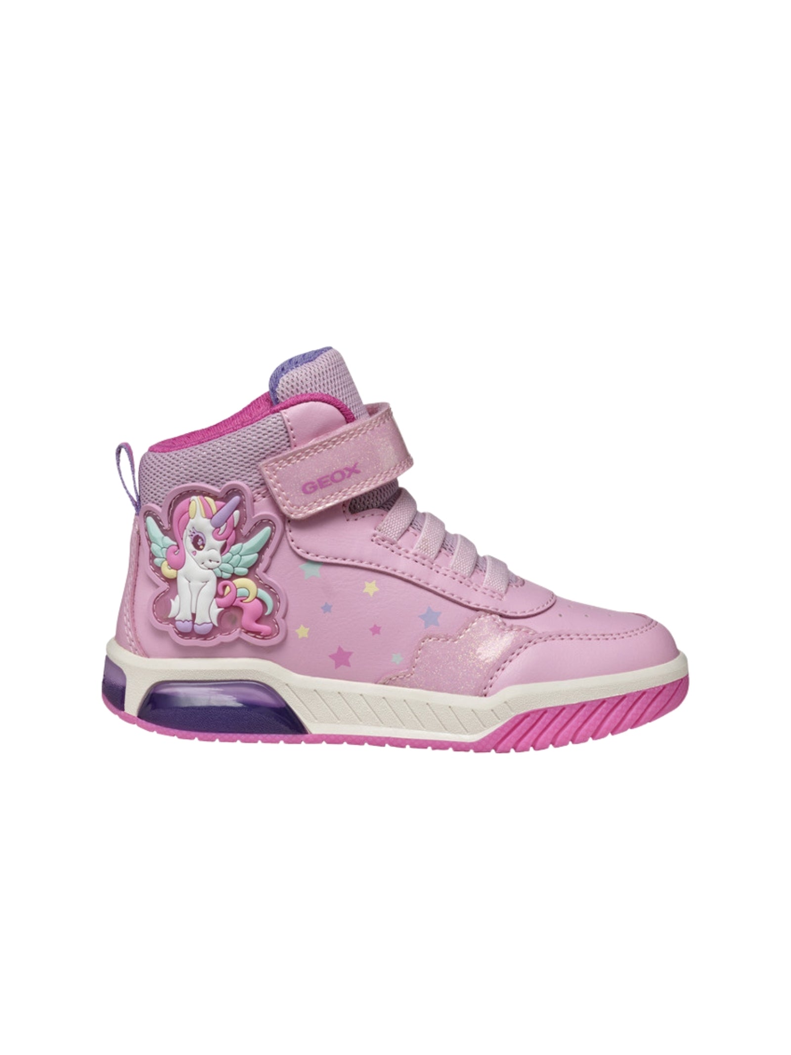 SNEAKERS UNICORNO LUCI ROSA GEOX BAMBINA