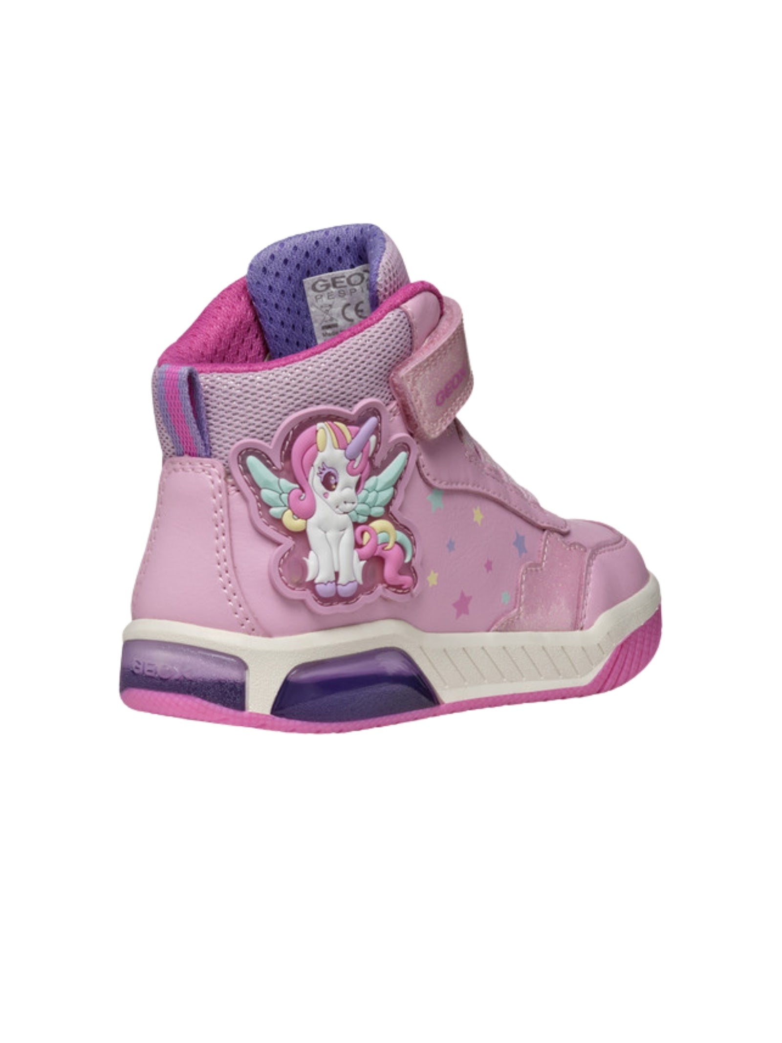 SNEAKERS UNICORNO LUCI ROSA GEOX BAMBINA